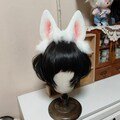 White German Shepherd Ears and Tail Set, Dog Ears, Dog Tail, Furry, Faux Fur, Cosplay German Shepherd, Custom Available