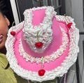 Faux Whipped Cream Cherry Statement Hat – Handcrafted Wearable Art for Festivals, Burlesque & Photoshoots