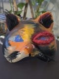 Beautiful Cat Mask Hand Painted with Fur and Fine Details. Therian kitten kitty. Art mask. Fine art.