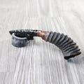 Springbok Horn Handle Obsidian Blade Ornamental Knife #6958  Mountain Man Knife