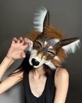 Coyote Therian Mask – Handmade Realistic Coyote Mask for Quadrobics, Outdoor Running, Therian Expression