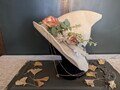 Bespoke hand made slouchy cream witch hat