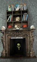 Witch’s Cabinet Halloween Apothecary Witches Hutch (1:12 scale)
