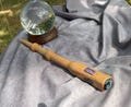 Black Oak Quartz Tipped Magic Wand with Tanzanite and Abalone