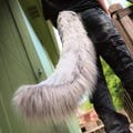 Gray Wolf Tail! Realistic Dog Costume and Fursuit Cosplay for Canine Furry! 28 Inches!