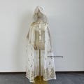 Unique Chiffon Cape, Halloween Cosplay Cape, Hooded Cape, With Gold Designs