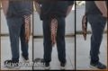 Small Shiny Copper on Dark Chocolate Brown Yarn Scalemail Dragon Tail - Knitted Costume Tail - JayeCreations