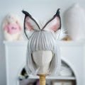 Plush Cat Ear Headband, Cute Furry Costume Ears, Charming Cosplay Hairband for Girls, Festival Party, Handmade Gift, Anime Cosplay Accessory
