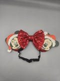Mickey Minnie mouse adjustable ear headband disney Merry Christmas Santa adult kids