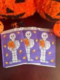 90s Vintage Trick or Treat Bags | Fun World Skeleton Halloween Loot Bags | Set of 3 Retro Candy Sacks | GenX Halloween | Party Ephemera