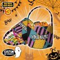 Custom Disney Halloween Sally Pattern Basket, The Nightmare Before Christmas Bag, Kids Pumpkin Bucket, Fabric Halloween Bag