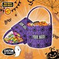 Custom Disney Halloween Haunted Mansion Christmas Basket, Haunted House Bag, Kids Pumpkin Bucket, Fabric Halloween Bag