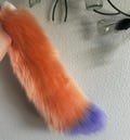 mini Canine dog dual color purple fursuit tail