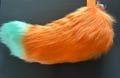 Premade nub dual color orange fursuit tail