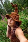The House Selector Crochet Twisted Witch Hat. Witch Costume Hat. Cosplay Hat. Halloween Witch Hat. Wizard Hat Only 1 Available.