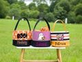 Custom Halloween Gift Bag,Personalized Trick Or Treat Basket,Canvas Halloween Bucket,Custom Halloween Name Basket, Halloween Gift For Kids.