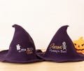 Embroidered wizard hat-costumes for halloween-custom witch hat-witches' night hat-Ren faire Witches hat-Black Felt Witch Hat-Wool Witch Hat1