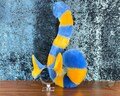 Ankha Inspired Blue and Yellow Cat Ears and Tail Set