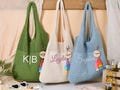 Custom Embroidered Knitted Beach Bag with Name, Bridesmaid Gifts, Crochet Tote Bag Charm Women Travel Vacation,Summer Bag,Bachelorette