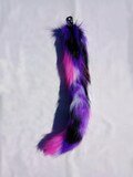 Rave Cheshire Cat Clip-On Fun Fuzzy Faux Fur Tail for kids & adults (multiple sizes available)