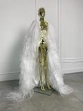 big white angel wings,fostrich feathe,frairy wings for photo shoots,skew,white angel costume,Halloween Costume,Burning Man Festival Clothing